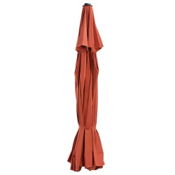 Tissu de remplacement de parasol d'extérieur Terre cuite 500 cm 558867558867