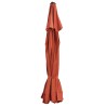 Tissu de remplacement de parasol d'extérieur Terre cuite 500 cm 558867558867