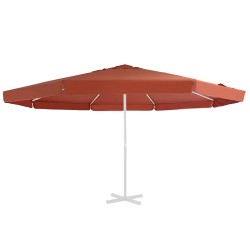 Tissu de remplacement de parasol d'extérieur Terre cuite 500 cm 558867558867