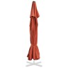 Tissu de remplacement de parasol d'extérieur Terre cuite 500 cm 558867558867