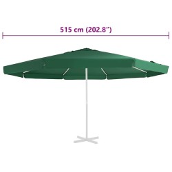 Tissu de remplacement pour parasol d'extérieur Vert 515 cm 558870558870