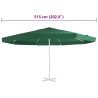 Tissu de remplacement pour parasol d'extérieur Vert 515 cm 558870558870