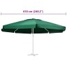 Tissu de remplacement pour parasol d'extérieur Vert 610 cm 558874558874