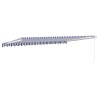 Auvent rétractable bleu et blanc 5x3 m tissu et aluminium 558876558876