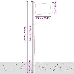 Drapeau de l'Espagne et mât 6,08 m Aluminium 558892558892