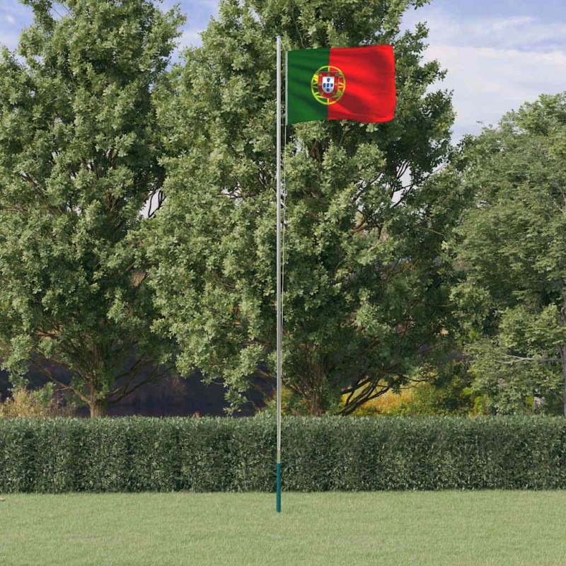 Drapeau du Portugal et mât 6,08 m Aluminium 558893558893