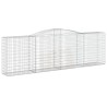 Paniers à gabions arqués 3 pcs 400x50x120/140 cm Fer galvanisé 558895558895