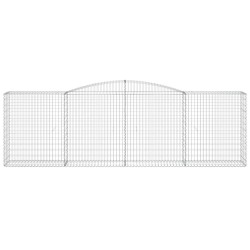 Paniers à gabions arqués 3 pcs 400x50x120/140 cm Fer galvanisé 558895558895