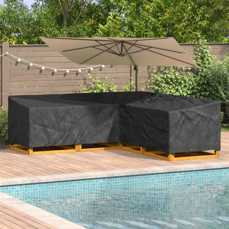 Housse pour meubles Noir 270 x 270 x 80 cm Tissu Oxford 600D 558898558898