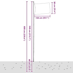 Drapeau des États-Unis et mât 6,08 m Aluminium 558904558904
