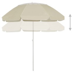 Parasol de plage jaune sable 300 cm 558911558911
