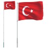 Drapeau de la Turquie et mât 5,5 m Aluminium 558912558912