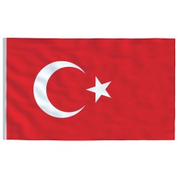 Drapeau de la Turquie et mât 5,5 m Aluminium 558912558912