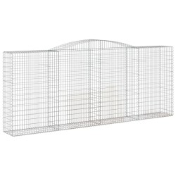 Paniers à gabions arqués 2 pcs 400x50x160/180 cm fer galvanisé 558931558931