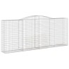 Paniers à gabions arqués 2 pcs 400x50x160/180 cm fer galvanisé 558931558931