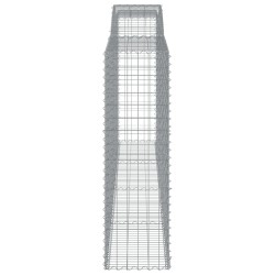 Paniers à gabions arqués 2 pcs 400x50x160/180 cm fer galvanisé 558931558931