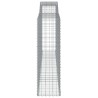 Paniers à gabions arqués 2 pcs 400x50x160/180 cm fer galvanisé 558931558931