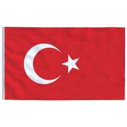 Drapeau de la Turquie et mât 6,08 m Aluminium 558932558932