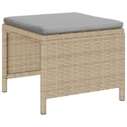 Ensemble de canapé de jardin 6 pcs Beige et Gris clair 558934558934