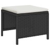 Ensemble de canapé de jardin 6 pcs Noir et Crème polyrotin 558935558935