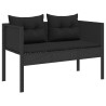 Ensemble de canapé de jardin avec coussin 6 pcs Noir polyrotin 558936558936