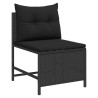 Ensemble de canapé de jardin avec coussin 6 pcs Noir polyrotin 558936558936