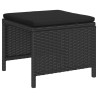 Ensemble de canapé de jardin avec coussin 6 pcs Noir polyrotin 558936558936