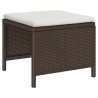 Ensemble de canapé de jardin 6 pcs Marron et Crème polyrotin 558937558937