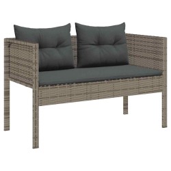 Ensemble de canapé de jardin 6 pcs Gris et Gris foncé polyrotin 558938558938