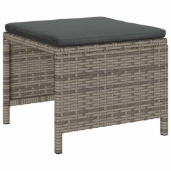 Ensemble de canapé de jardin 6 pcs Gris et Gris foncé polyrotin 558938558938