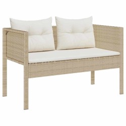 Ensemble de canapé de jardin 6 pcs Beige et crème polyrotin 558939558939