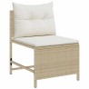 Ensemble de canapé de jardin 6 pcs Beige et crème polyrotin 558939558939