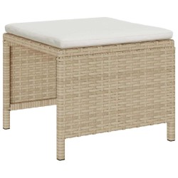 Ensemble de canapé de jardin 6 pcs Beige et crème polyrotin 558939558939