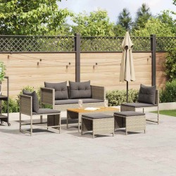 Ensemble de canapé de jardin 6 pcs Gris clair et gris foncé 558940558940
