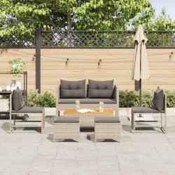 Ensemble de canapé de jardin 6 pcs Gris clair et gris foncé 558940558940