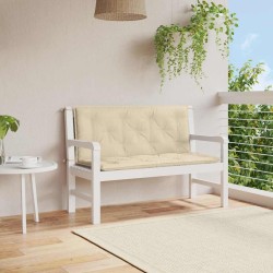 Coussin de banc de jardin beige 120x(50+50)x7 cm tissu oxford 558945558945