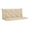Coussin de banc de jardin beige 120x(50+50)x7 cm tissu oxford 558945558945