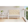Coussin de banc de jardin beige 120x(50+50)x7 cm tissu oxford 558945558945