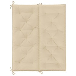 Coussin de banc de jardin beige 120x(50+50)x7 cm tissu oxford 558945558945