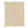 Coussin de banc de jardin beige 120x(50+50)x7 cm tissu oxford 558945558945