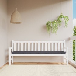 Coussin de banc de jardin anthracite 200x50x7 cm tissu oxford 558955558955