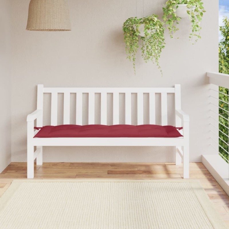 Coussin de banc de jardin rouge bordeaux 150x50x7 cm 558958558958