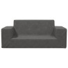 Canapé pour enfants à 2 places Anthracite Peluche douce 558959558959