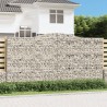 Paniers à gabions arqués 2 pcs 400x50x200/220 cm Fer galvanisé 558966558966