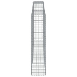 Paniers à gabions arqués 2 pcs 400x50x200/220 cm Fer galvanisé 558966558966