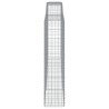 Paniers à gabions arqués 2 pcs 400x50x200/220 cm Fer galvanisé 558966558966