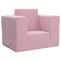 Canapé-lit pour enfants Rose Peluche douce 558968558968