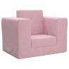 Canapé-lit pour enfants Rose Peluche douce 558968558968