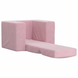 Canapé-lit pour enfants Rose Peluche douce 558968558968