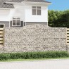 Paniers à gabions arqués 2 pcs 400x50x180/200 cm Fer galvanisé 558969558969